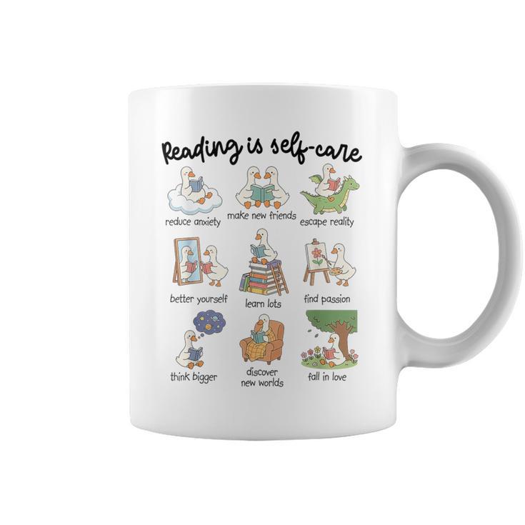 Reading Is Self-Care Silly-Goose Reading Book Bookish Reader Graphic Print Coffee Mug