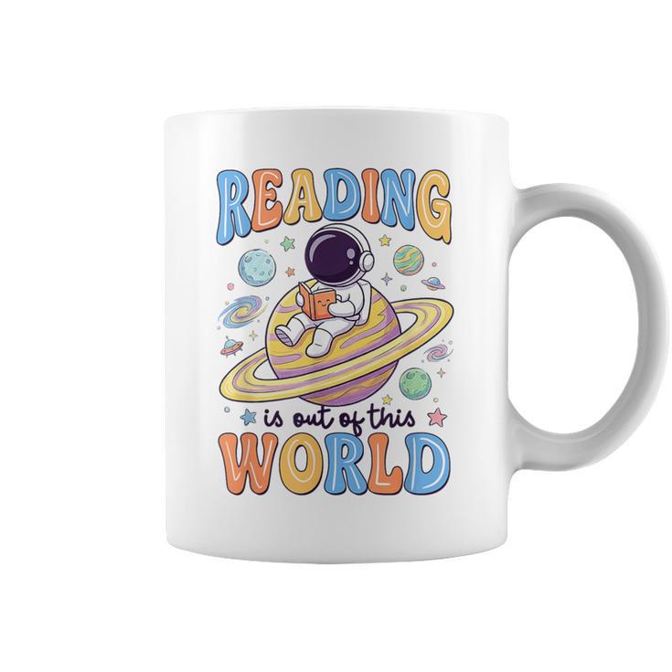 Reading Out Of The World Book Lover Reading Boys Girls Kids Graphic Print Coffee Mug