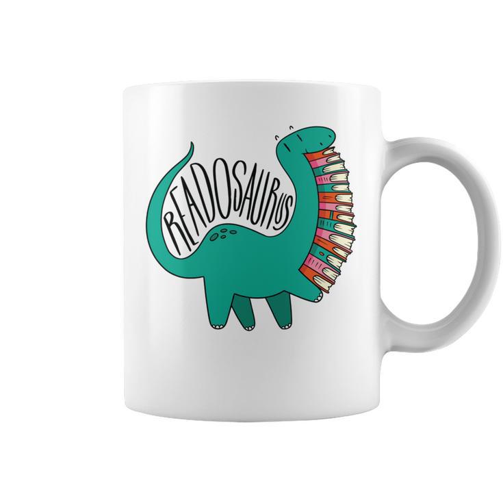 Readosaurus Cute Dinosaur Reading Books Reading Graphic Print Coffee Mug