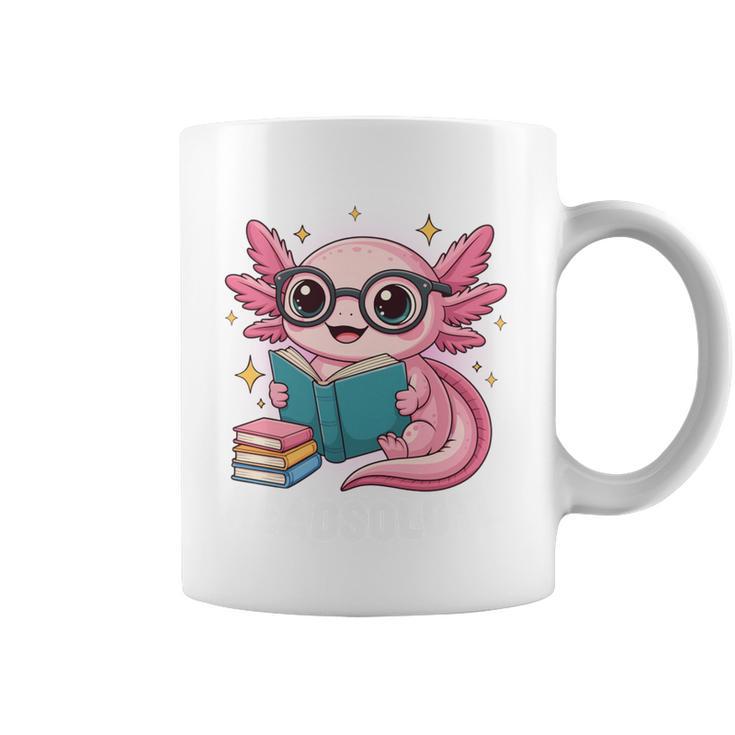 Readsolotl Kawaii Axolotl Reading Book Lover Graphic Print Coffee Mug Readsolotl Kawaii Axolotl Reading Book Lover Graphic Print Coffee Mug