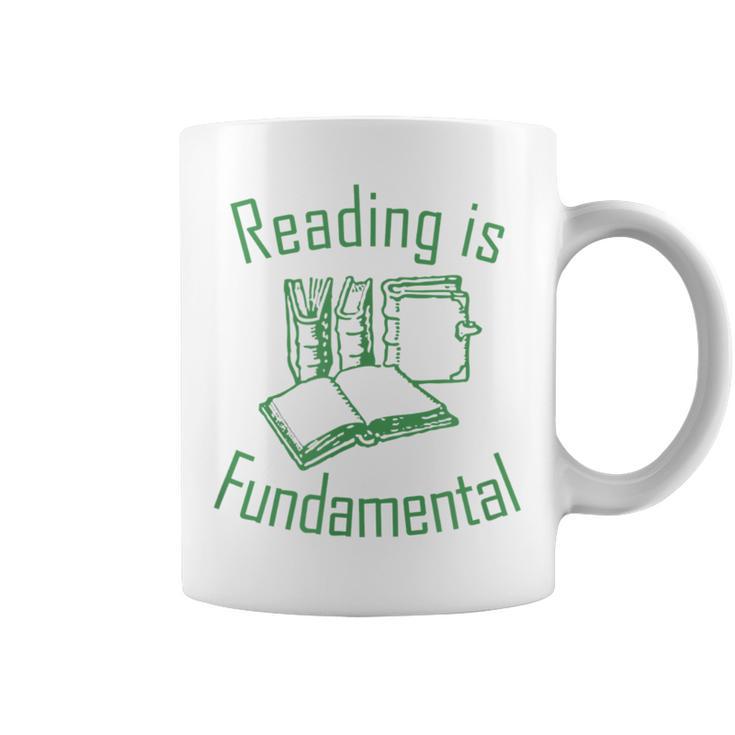 Retro Book Club Reading Is Fundamental Readers Graphic Print Coffee Mug