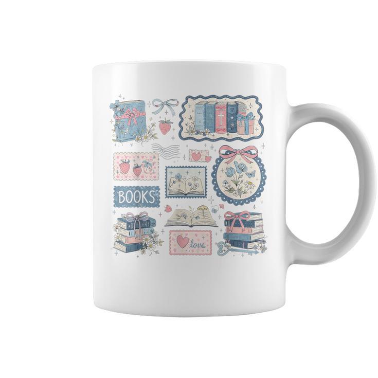 Retro Bookish Love Collage Book Lover Librarian Scrapbook Graphic Print Coffee Mug
