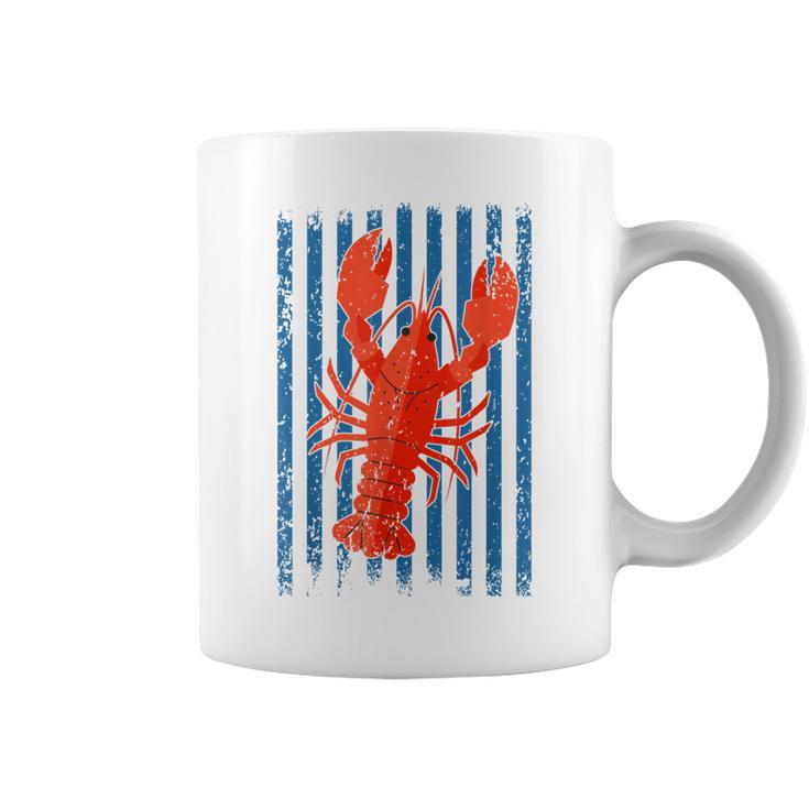 Retro Red Lobster Crawfish Vibes Seafood Lovers Summer Vibes Coffee Mug
