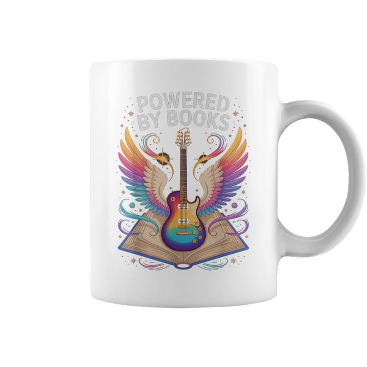 Rockstar Powered BY Books Reading Rocks Preschool Teacher Graphic Print Coffee Mug