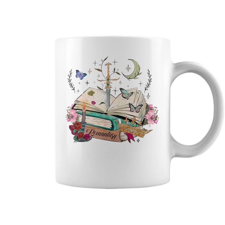 Romantasy Dark Romance Fantasy Reader Book Lover Reading Graphic Print Coffee Mug