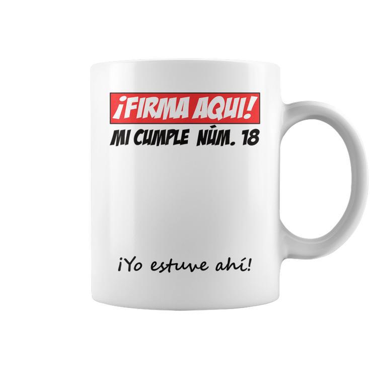Signature Aqui 18th Birthday I Guest Book Graphic Print Coffee Mug