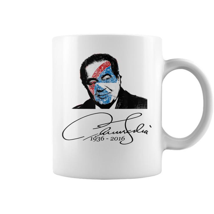 Signature And Bust Antonin Scalia Tshirt Justice Scalia Book Graphic Print Coffee Mug