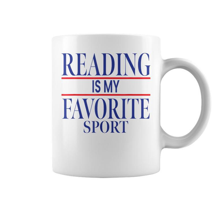 Simple Sarcastic Reading Is My Favorite Sport Book Lover Graphic Print Coffee Mug