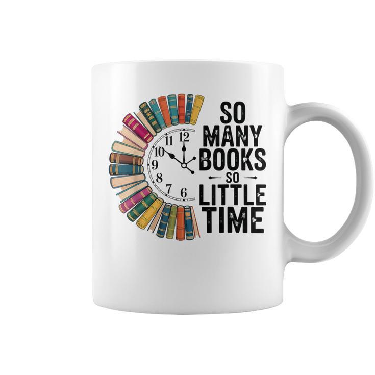 So Many Books Little Time Retro Bookish Book Lover Graphic Print Coffee Mug So Many Books Little Time Retro Bookish Book Lover Graphic Print Coffee Mug