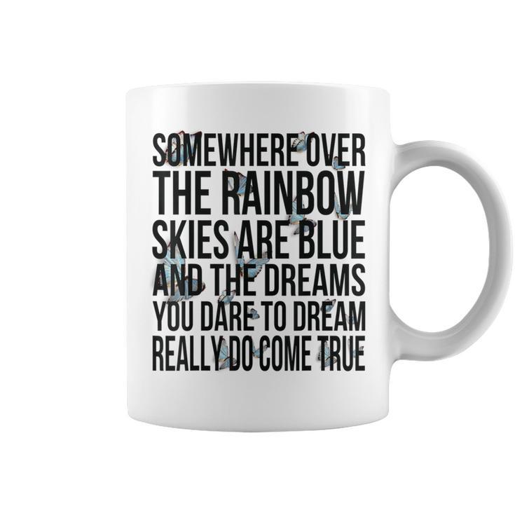 Somewhere Over The Rainbow-メンズ レディース キッズ バタフライ コーヒーマグ