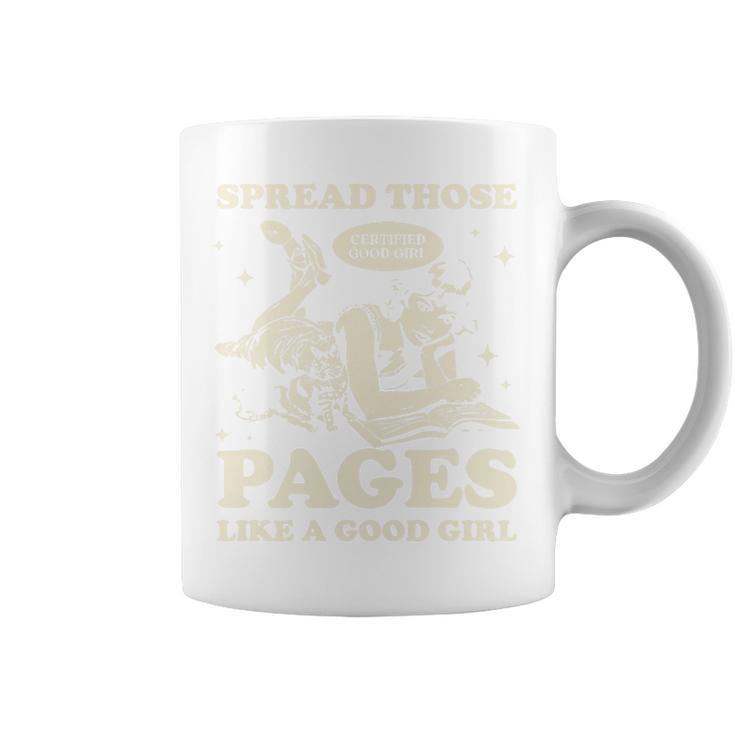 Spread Those Pages Like A Good Girl Shirt Smutty Spicy Book Premium Tri-Blend Graphic Print Coffee Mug