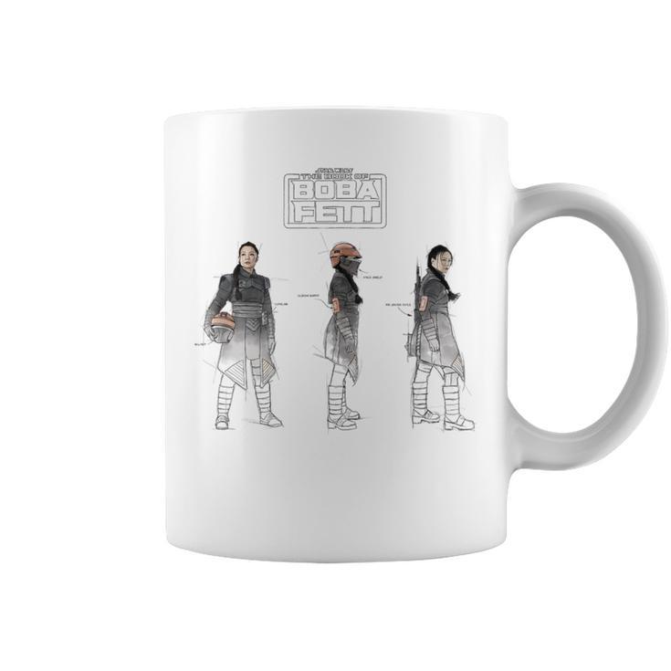 Star Wars The Book Of Boba Fett Fennec Painted Sketches Graphic Print Coffee Mug
