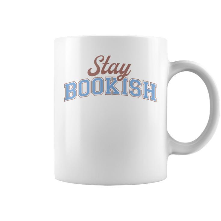 Stay Bookish Retro Varsity Librarian Book Reader Graphic Print Coffee Mug
