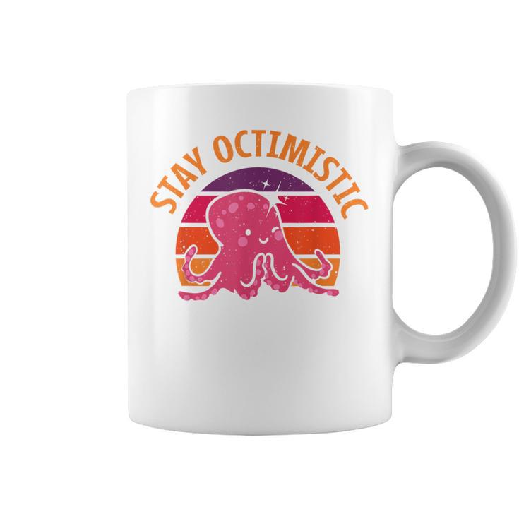Stay Octimistic オクトパス 頭足類 イカ メンズ レディース コーヒーマグ