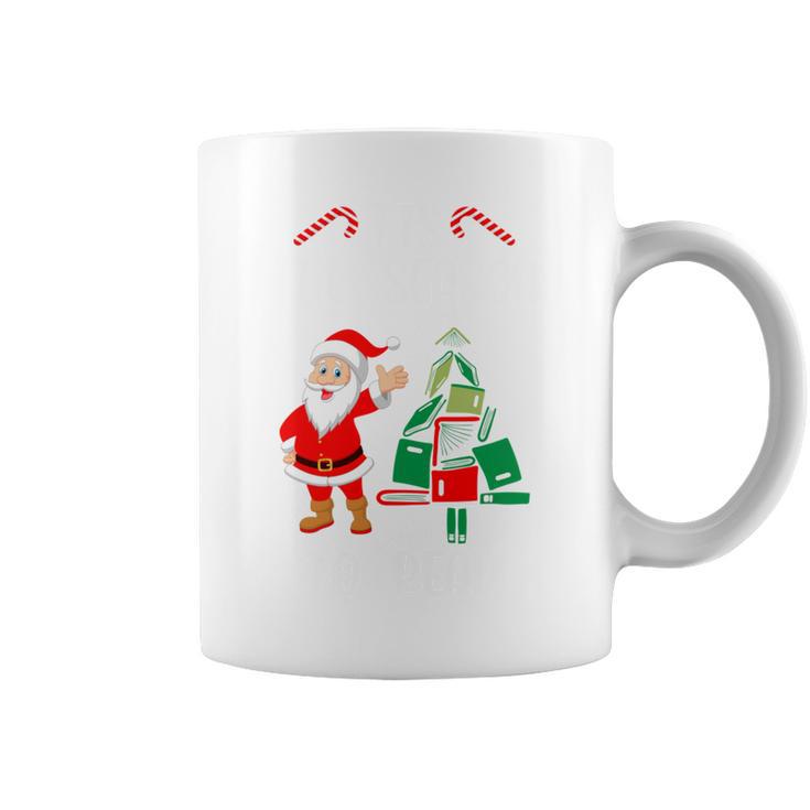 Tis The Season To Read Christmas Reindeer Book Reading Fan Graphic Print Coffee Mug
