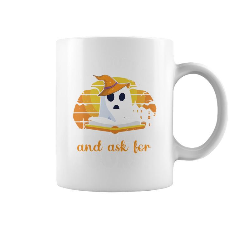 Trick Or Treating Ask For Books Halloween Book Lover Reading Graphic Print Coffee Mug Trick Or Treating Ask For Books Halloween Book Lover Reading Graphic Print Coffee Mug