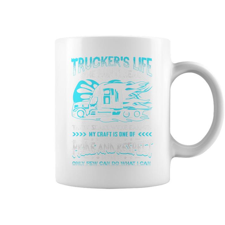 Trucker's Life 面白いトラック運転手トラックバックサイド コーヒーマグ