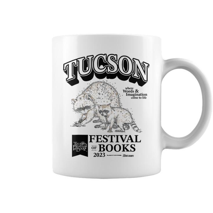 Tucson Festival Of Books TFOB 2023 Racoon Mascot Graphic Print Coffee Mug