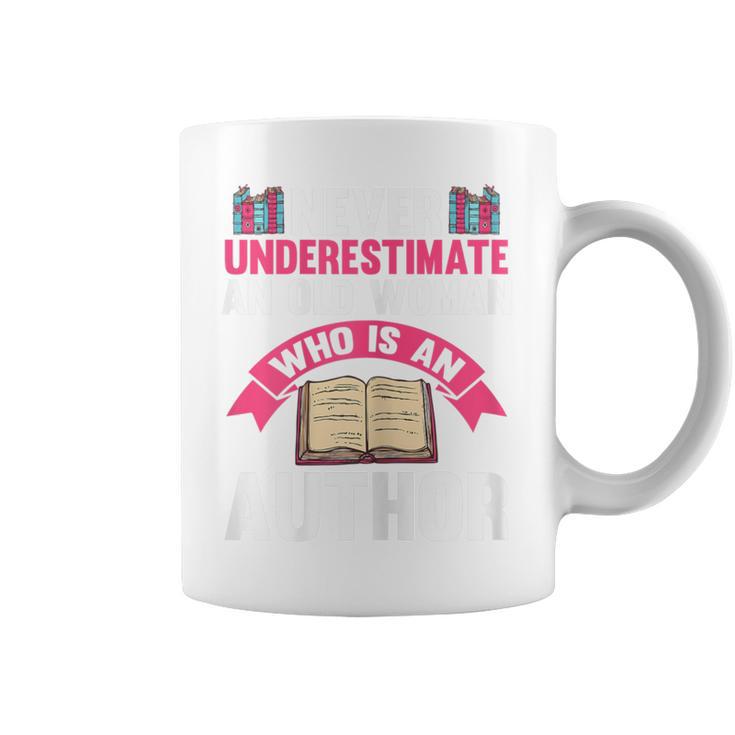 Never Underestimate An Old Woman Author Write Book Graphic Print Coffee Mug