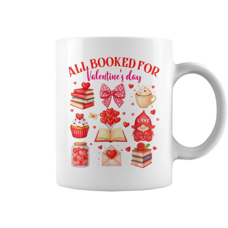 Valentines Reading Book Lover All Booked For Valentine's Day Graphic Print Coffee Mug
