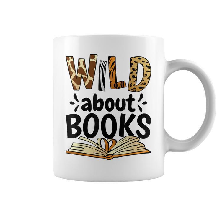 Wild About Books Booklover & Bibliophile Graphic Print Coffee Mug