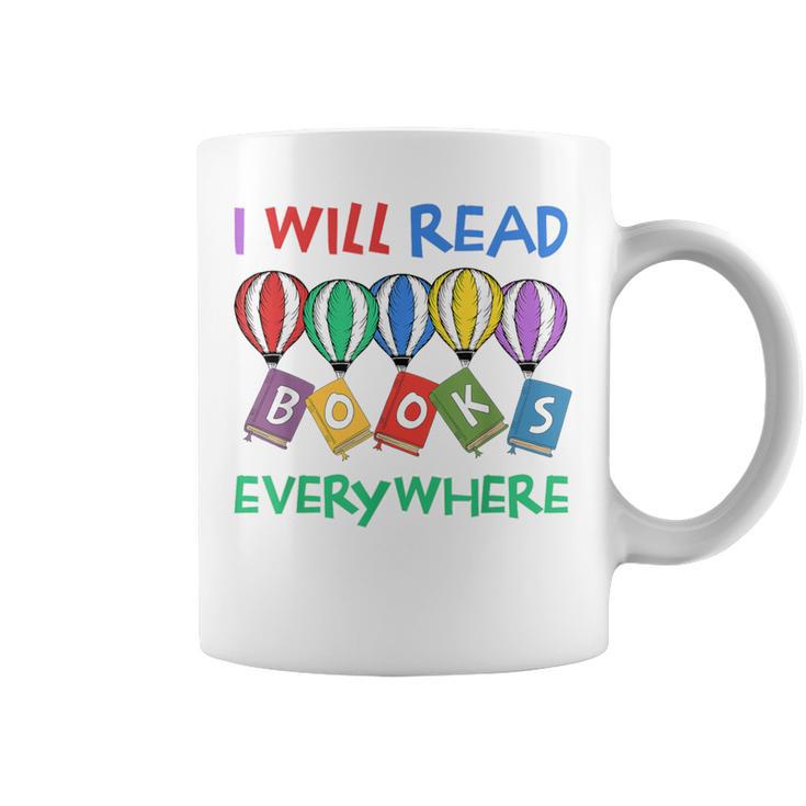 I Will Read Books Everywhere Across America Child Readers Graphic Print Coffee Mug