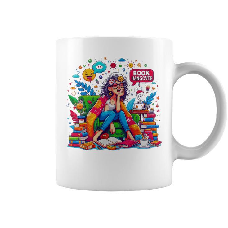 Woman Book Lover Book Hangover Woman Premium Tri-Blend Graphic Print Coffee Mug