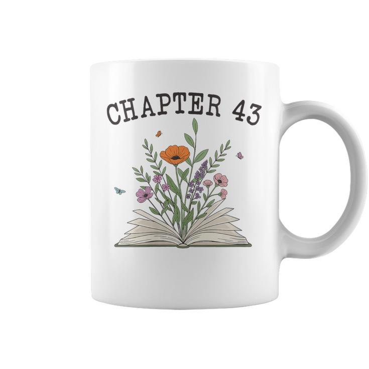 Women's Chapter 43 Book Lovers & Readers 43rd Birthday Wildflowers Graphic Print Coffee Mug