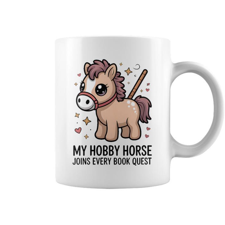 Women's My Hobby Horse Joins Every Book Quest Reading Lover Graphic Print Coffee Mug Women's My Hobby Horse Joins Every Book Quest Reading Lover Graphic Print Coffee Mug