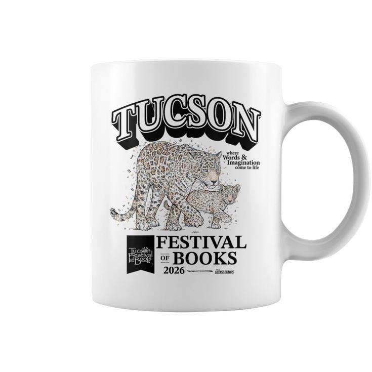 Women's Tucson Festival Of Book Merch TFOB 2026 Critter Jaguar Graphic Print Coffee Mug