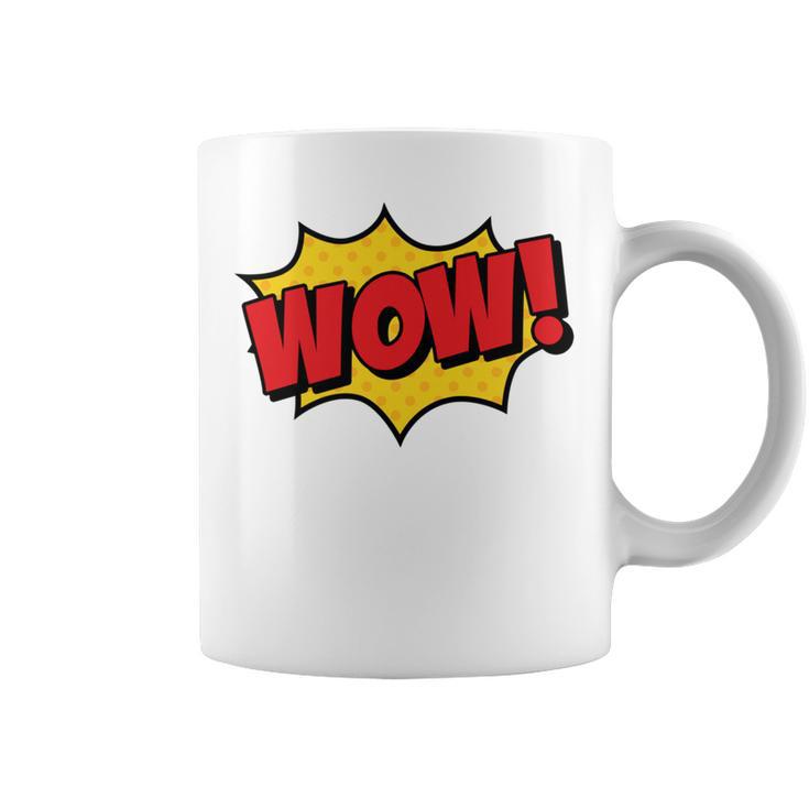 WOW Comic Book Cartoon Speech Bubble Pop Art Graphic Print Coffee Mug