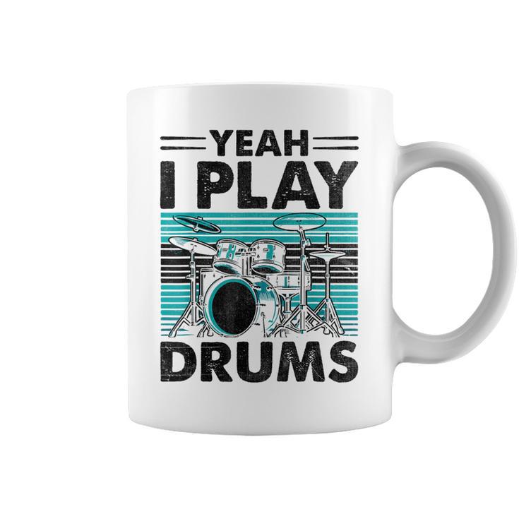 Yeah I Play Drums Drummer Play Drumming コーヒーマグ