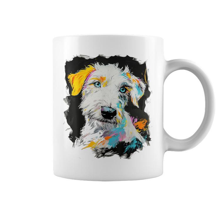 アイリッシュウルフハウンド 犬 モチーフ ペット 青い目 アイリッシュウルフハウンド コーヒーマグ