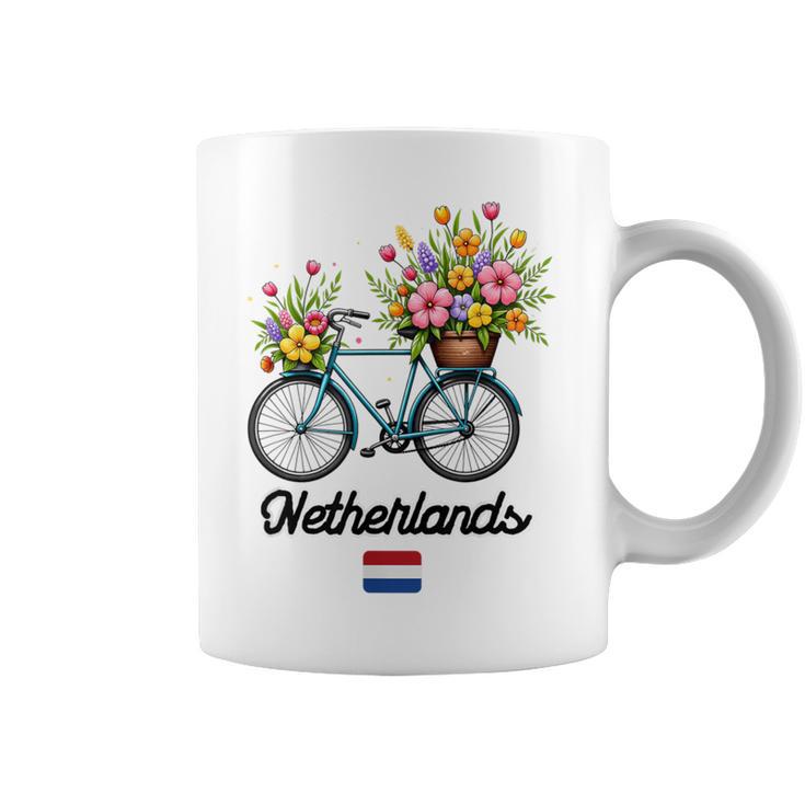 オランダの風車 チューリップフィールド オランダ 春の花 バイク コーヒーマグ