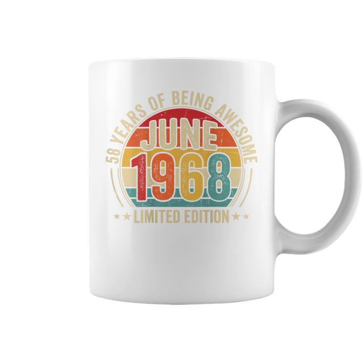 オンバック 1968年6月から素晴らしいヴィンテージレトロ58歳の誕生日 コーヒーマグ