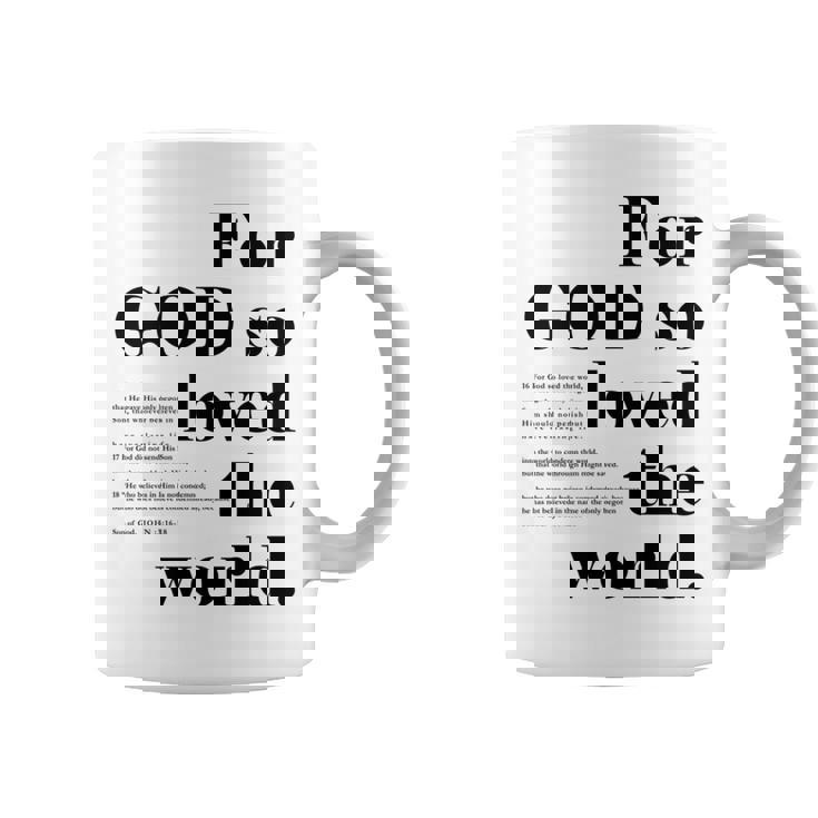 クリスチャン ジョン 3 16 18 Godo Loved The World 聖書の一節 長袖tシャツ コーヒーマグ