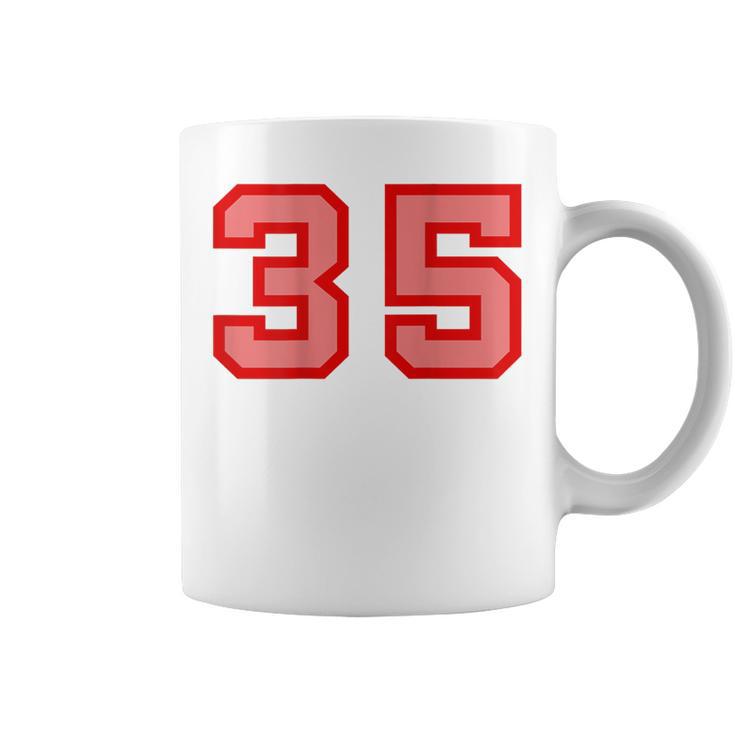 クールなレトロなレタリングジャージバックナンバー35 Thirtyfive コーヒーマグ