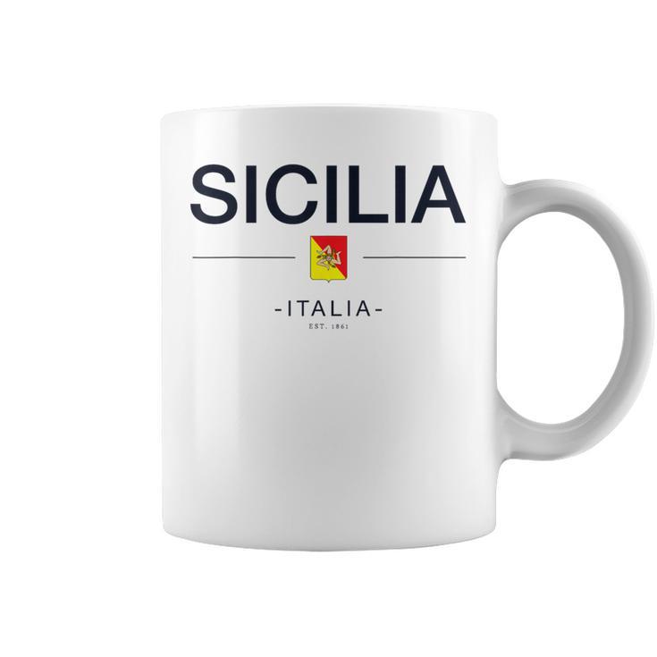 シチリア家族旅行 イタリア国旗 イタリアギフト シチリア島 コーヒーマグ
