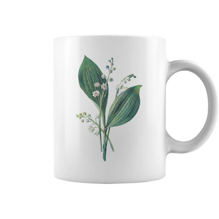 スズラン植物アートペインティングtシャツ コーヒーマグ