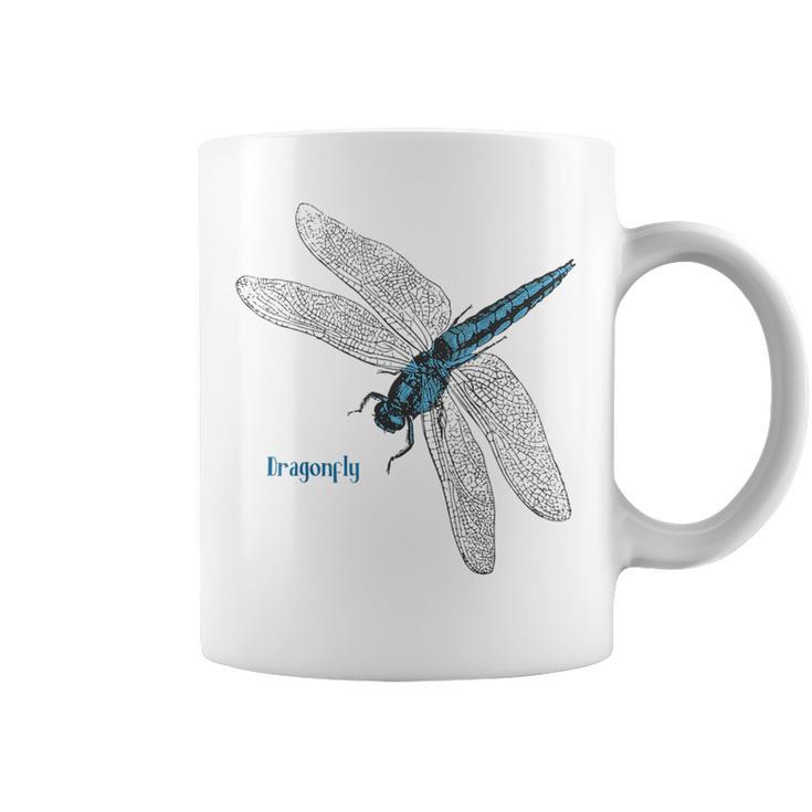 トンボ 蜻蛉 蜻蜓 大きい Dragonfly レトロ 虫 昆虫 イラスト かっこいい おしゃれ トンボ好き トンボ柄 コーヒーマグ