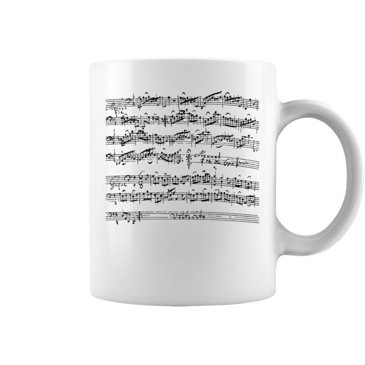 バッハチェロ組曲メヌエットチェリスト 長袖tシャツ コーヒーマグ