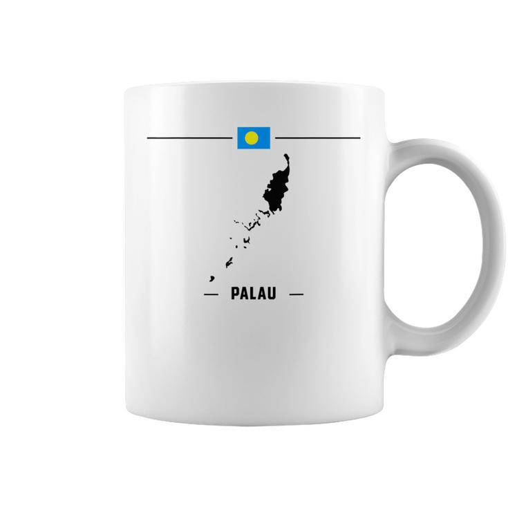 パラオ国旗、地図と国名 パラオ コーヒーマグ