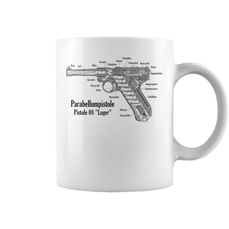 ルガーピストル Ww2 ドイツ軍 P08 断面図 コーヒーマグ