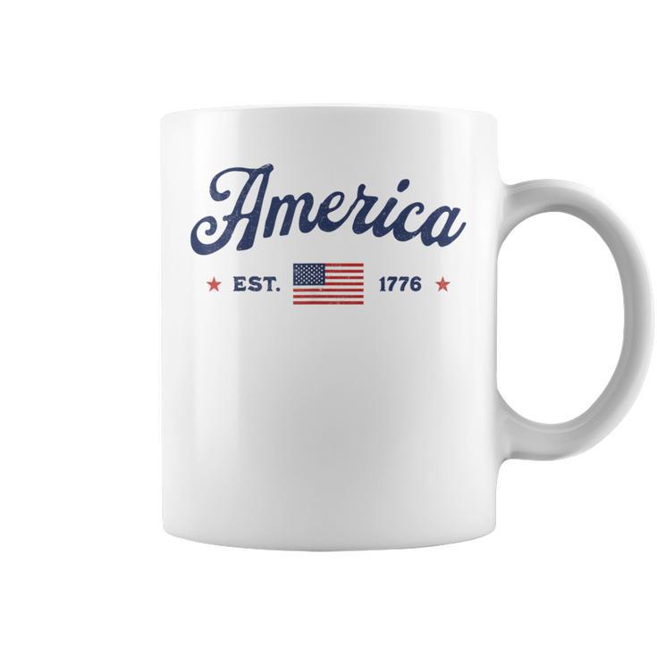 ヴィンテージ アメリカ国旗 Usa 4Th Of July American Flag Patriotic コーヒーマグ