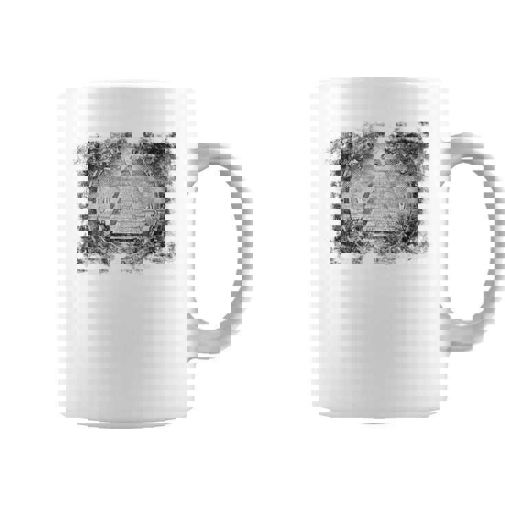ヴィンテージ イルミナティ オールシーイング アイ ダラー フリーメイソン コーヒーマグ