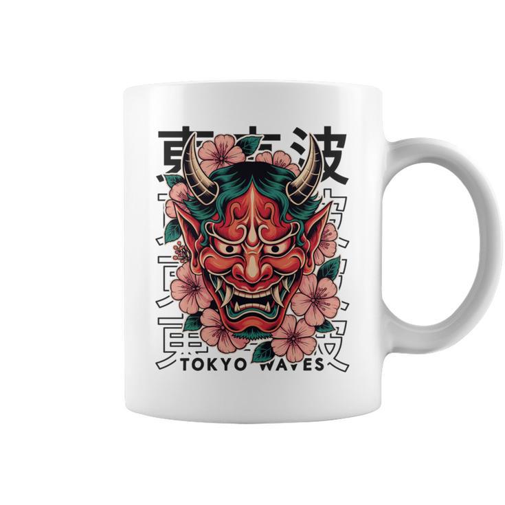 日本悪魔 般若 鬼 鬼 仮面 妖怪鬼 鬼 仮面 長袖tシャツ コーヒーマグ