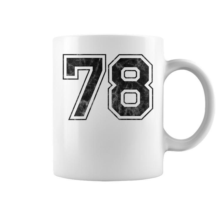 背中に78番。 コーヒーマグ