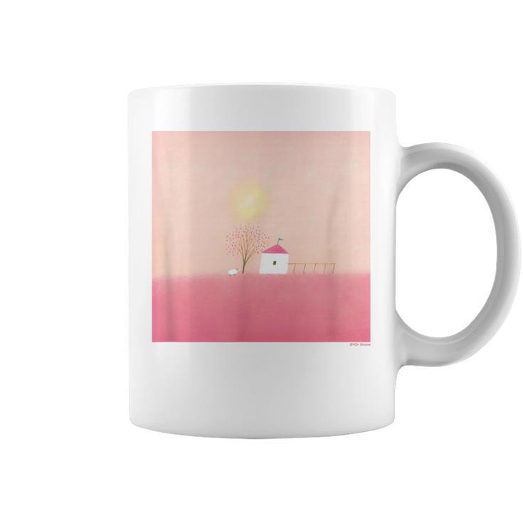 詩とメルヘン 葉祥明 ピンク屋根のぼくの家 コーヒーマグ