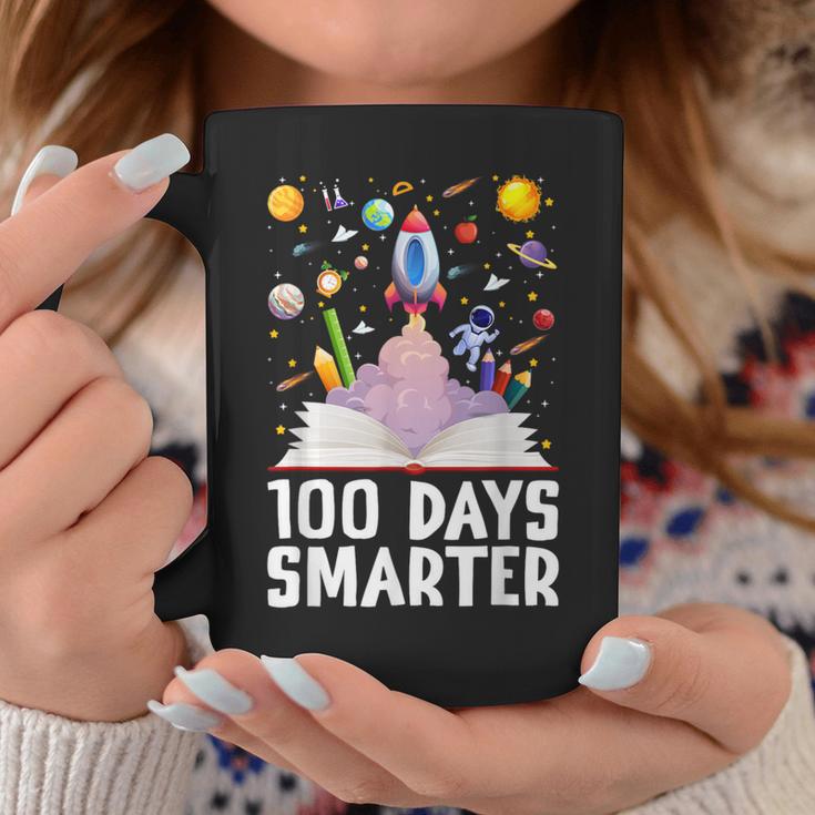 100th Day Of School 100 Days Smarter Books Space Astronaut Graphic Print Coffee Mug Unique Gifts
