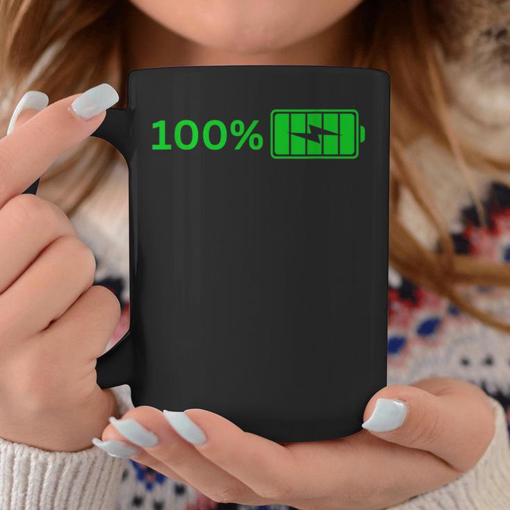 100バッテリー – 100バッテリー I おもしろい 高エネルギーパーセント コーヒーマグ 面白い贈り物